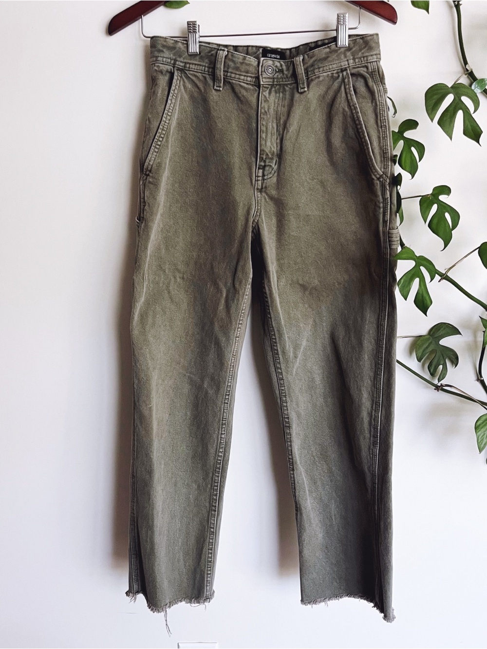 Cotton On Size 28 Olive Green Carpenter Trousers